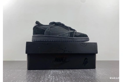 x OG Jordan 1 Travis 'Black (Kids!) Low Scott DO5442-001 Air Phantom' SP 0818